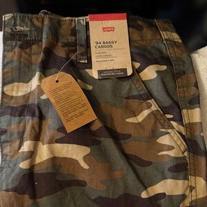 Levi's Green Camouflage Wide Leg Pants